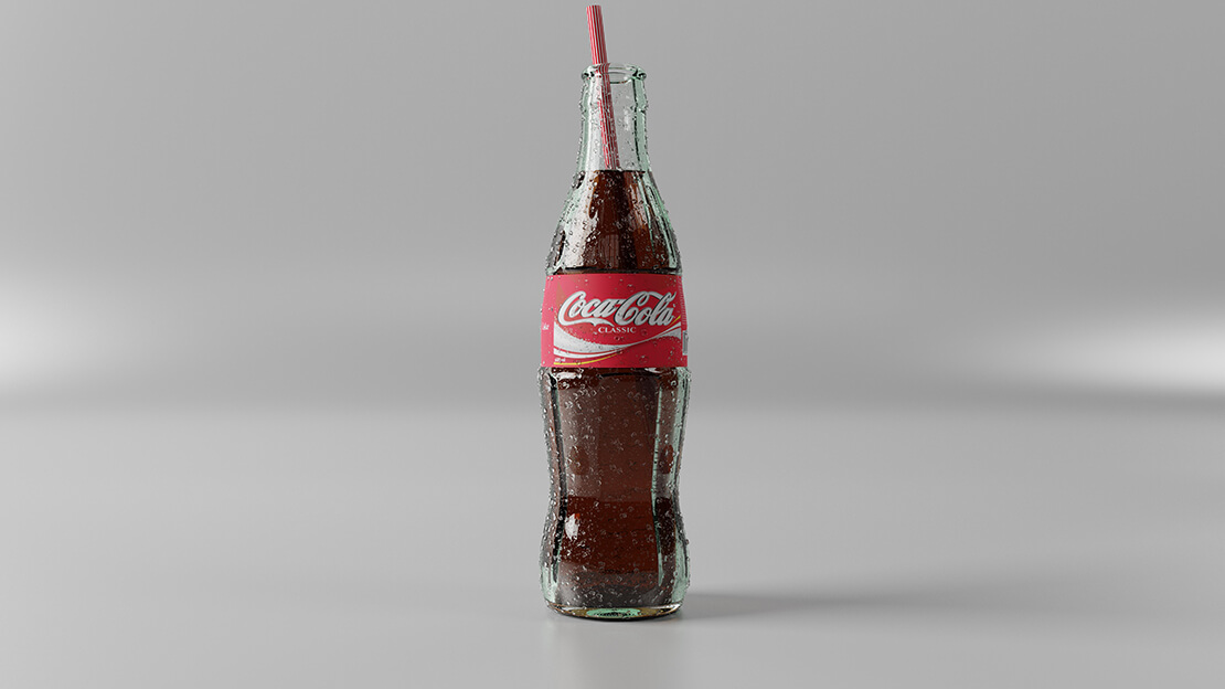 Пример дизайна фирменных бутылок компании Coca-Cola