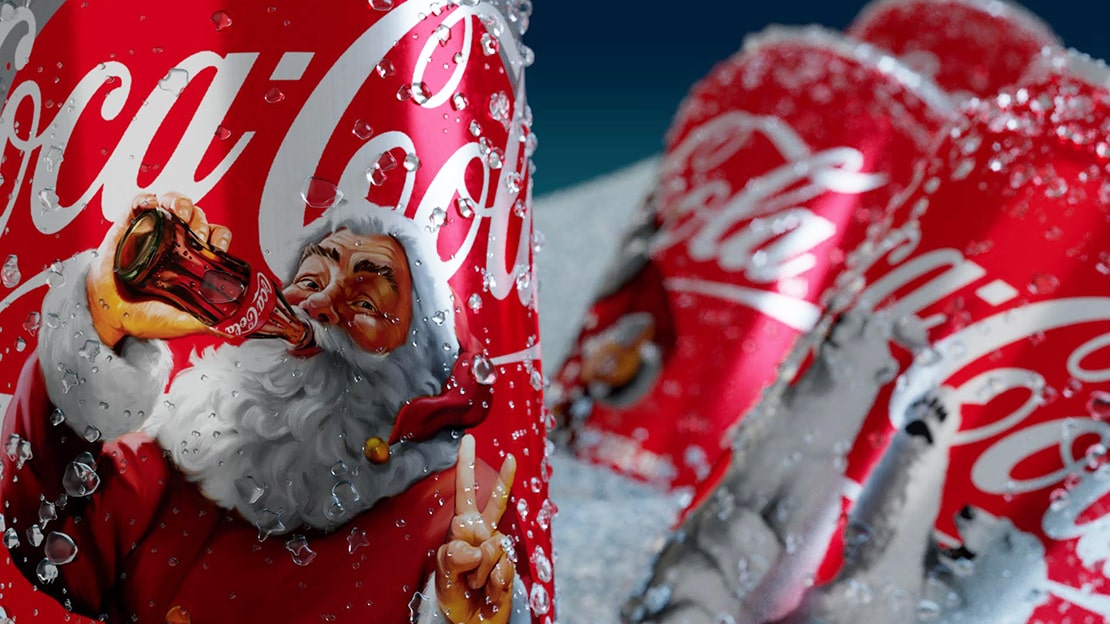 Пример новогодней упаковки компании Coca-Cola