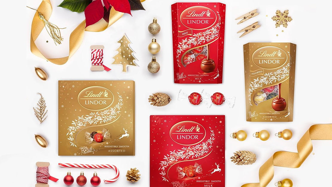 Новогодний дизайн упаковки для производителя шоколада Lindt от Unibe Branding Agency