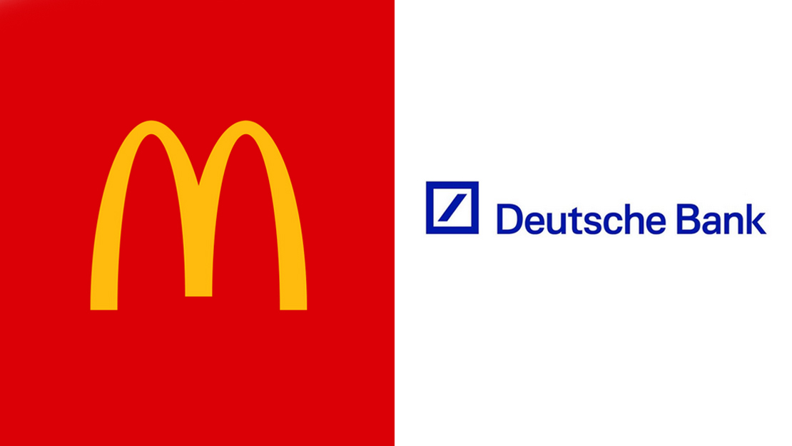 Логотипы McDonald’s и Deutsche Bank.