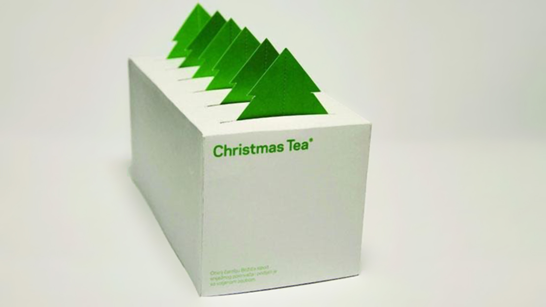 Пример новогодней упаковки чая Christmas Tea