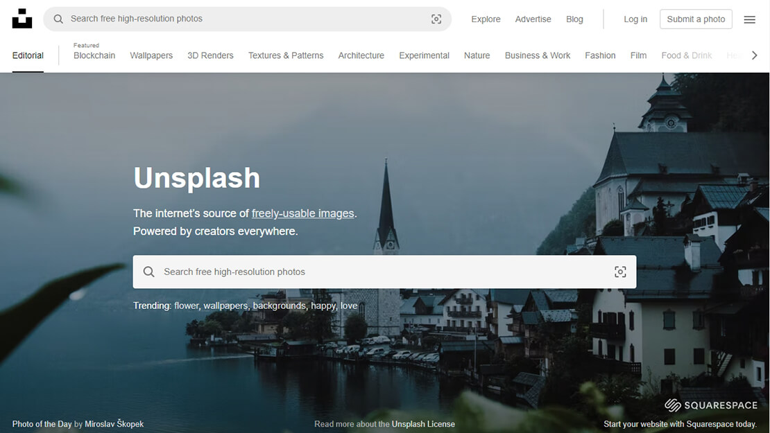 Фотосток Unsplash