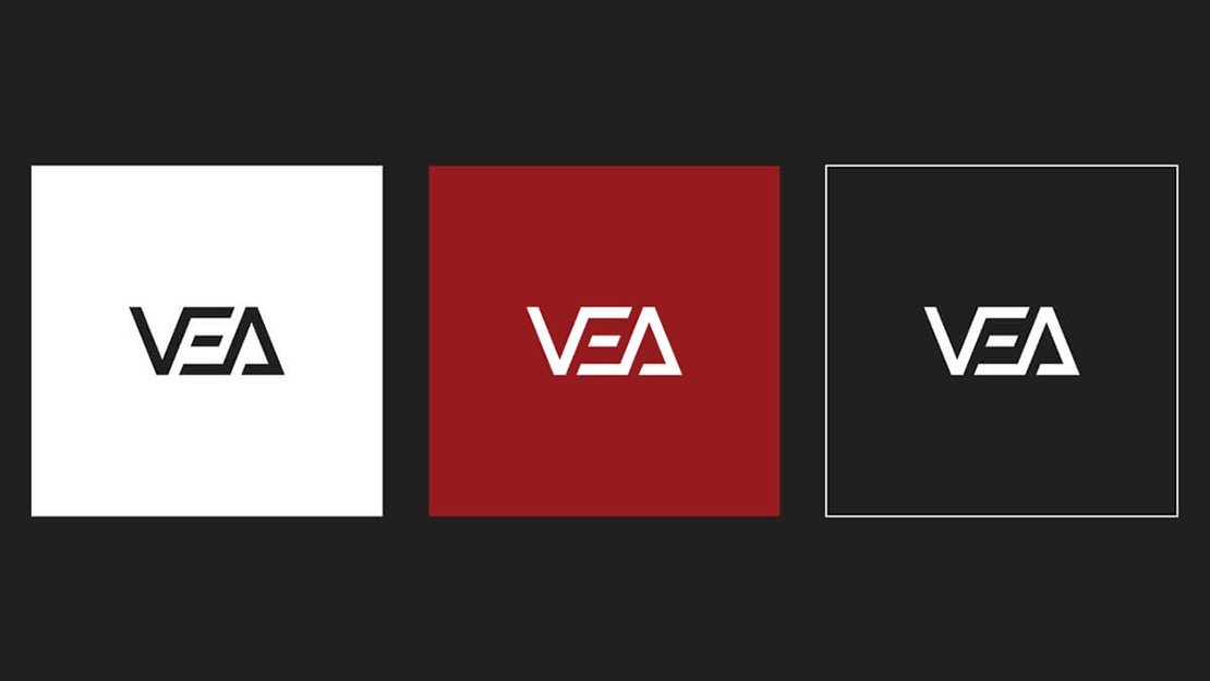 Лаконичный логотип для компании VEA, разработанный нашей студией.